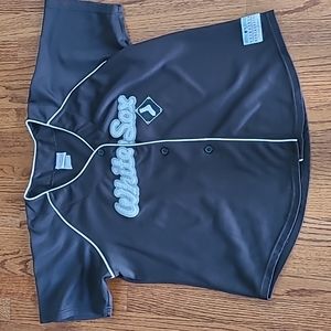 MLB Kids XL Chicago White Sox Button Down Jersey -Black & White